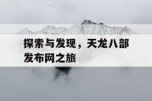 探索与发现，天龙八部发布网之旅