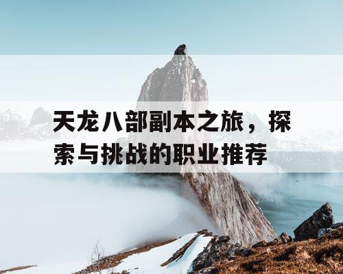 天龙八部副本之旅，探索与挑战的职业推荐