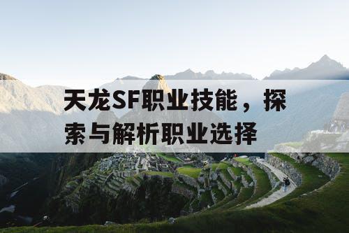 天龙SF职业技能，探索与解析职业选择