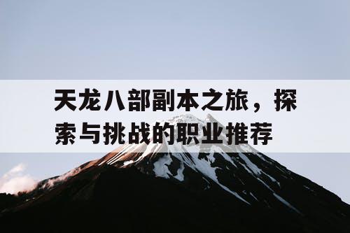 天龙八部副本之旅，探索与挑战的职业推荐