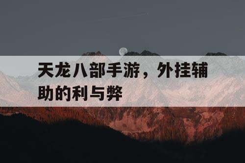 天龙八部手游，外挂辅助的利与弊