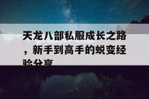 天龙八部私服成长之路，新手到高手的蜕变经验分享