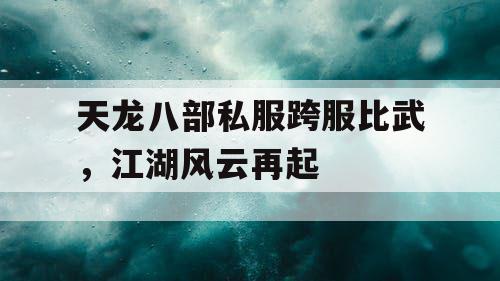 天龙八部私服跨服比武，江湖风云再起