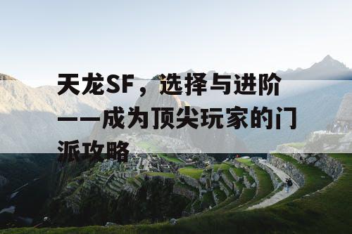 天龙SF，选择与进阶——成为顶尖玩家的门派攻略