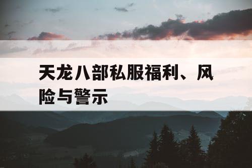 天龙八部私服福利、风险与警示