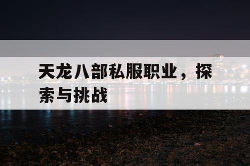 天龙八部私服职业，探索与挑战